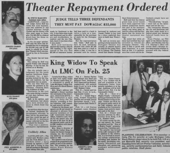 Dowagiac Theatre - JAN 26 1982